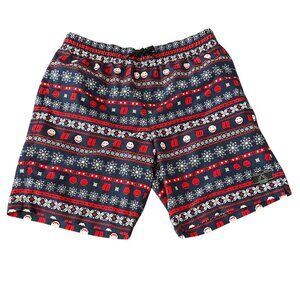 Americana Hot Tub Board Shorts Mens Size L Fair Isle Armada Ski Resort Vacation